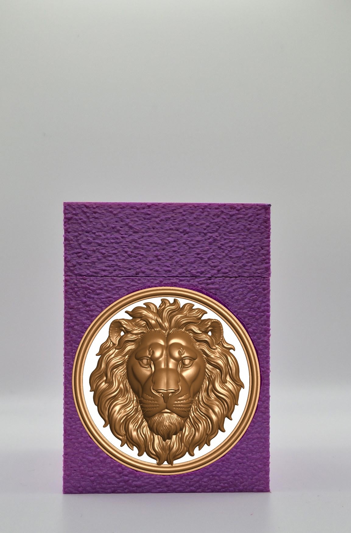 Lion Card Box — Purple