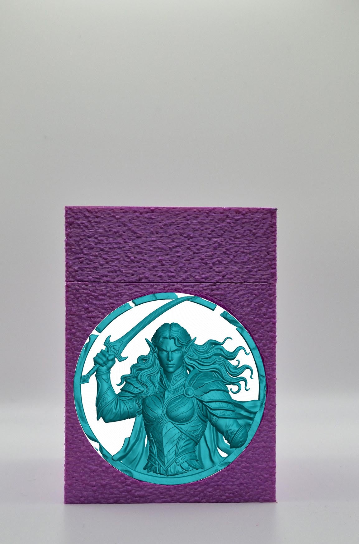 Elvish Warrior Card Box — Purple