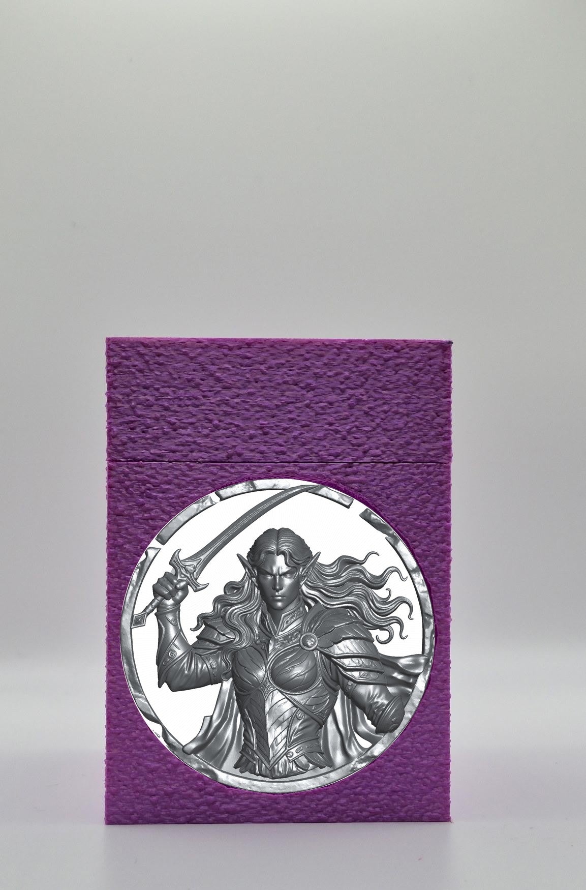 Elvish Warrior Card Box — Purple