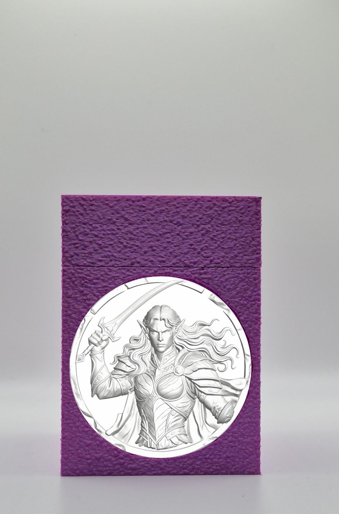 Elvish Warrior Card Box — Purple