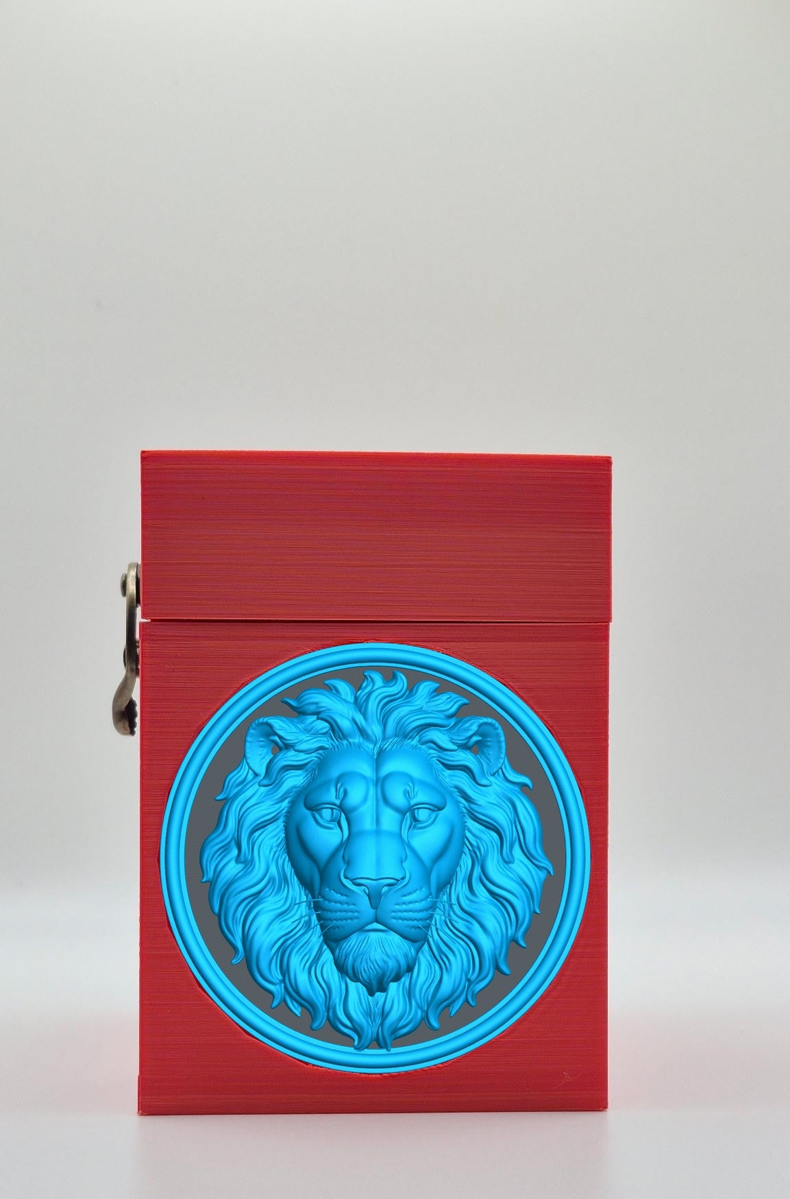 Lion Card Box — Red