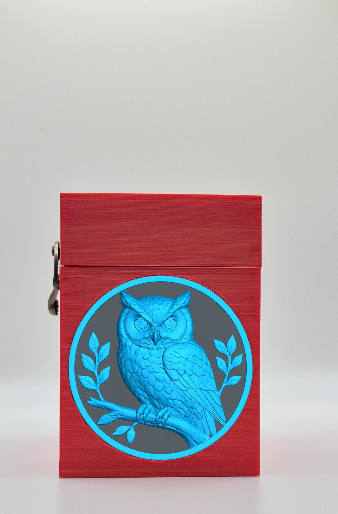 Owl Card Box — Red