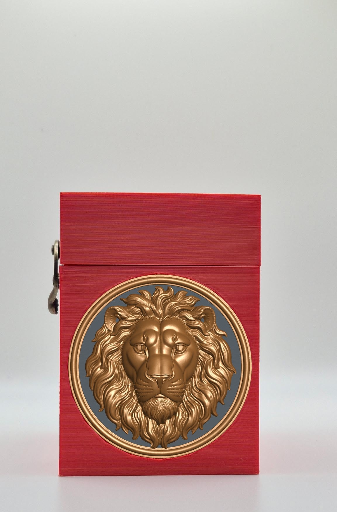 Lion Card Box — Red