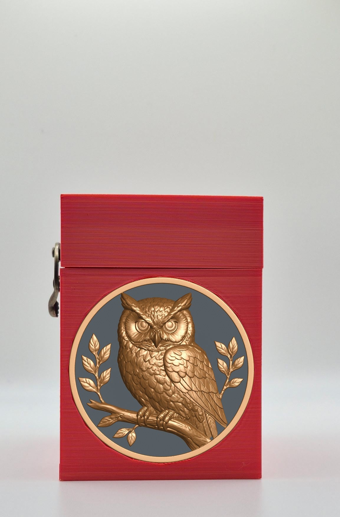 Owl Card Box — Red