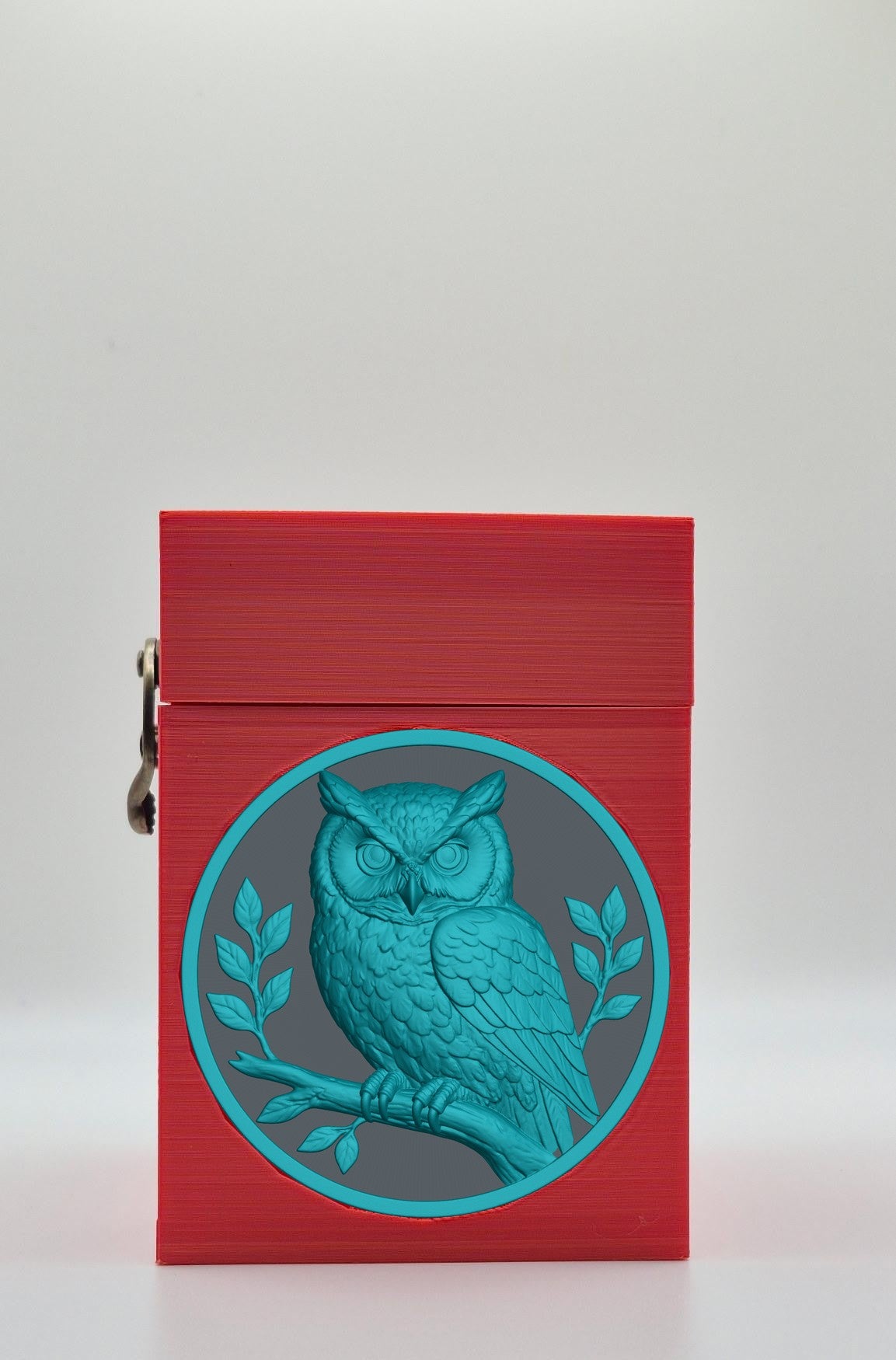 Owl Card Box — Red