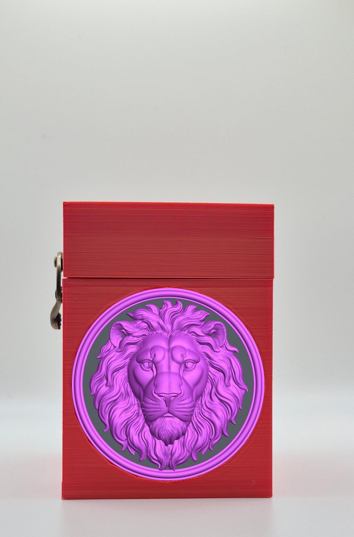 Lion Card Box — Red