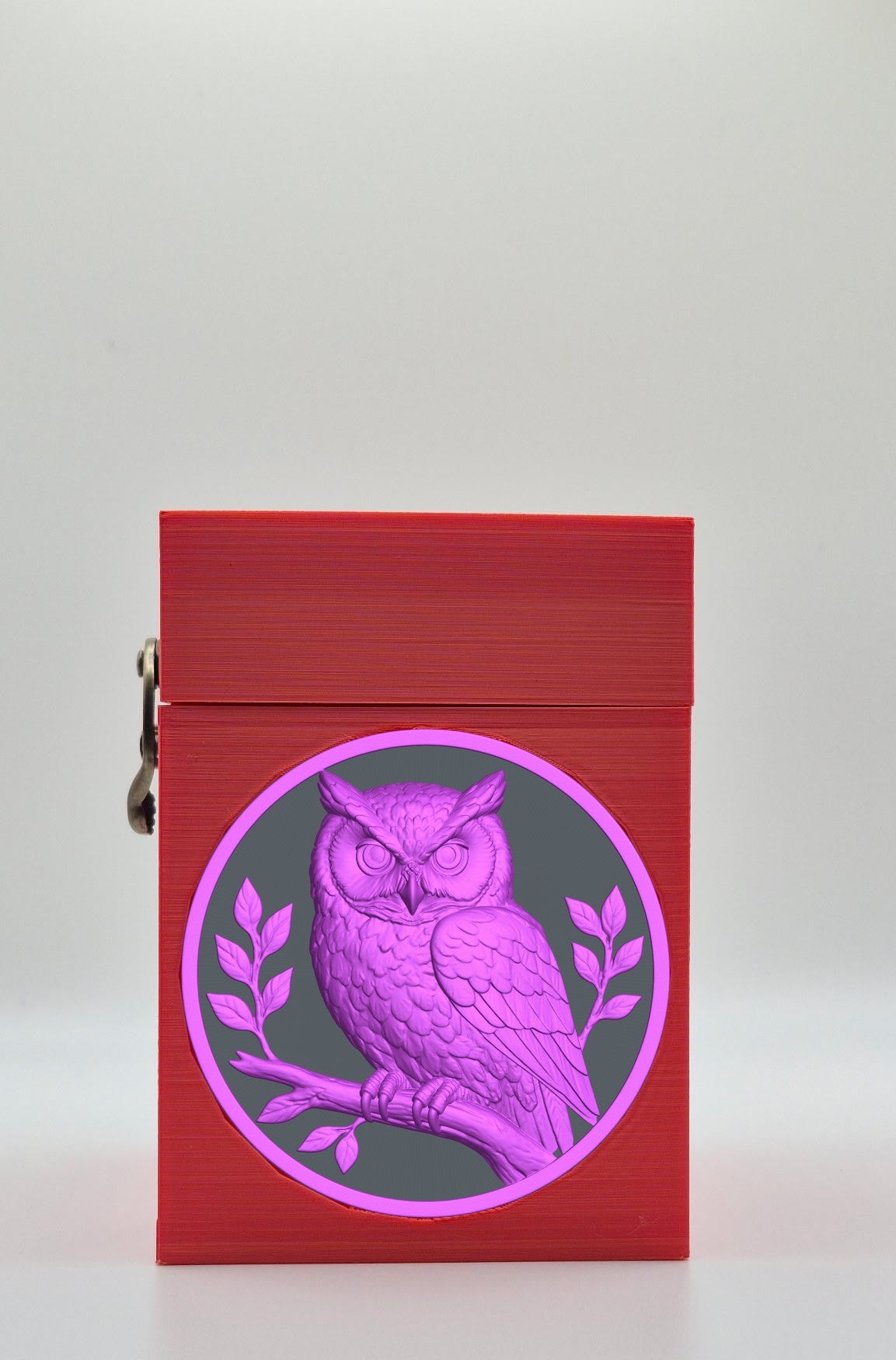 Owl Card Box — Red
