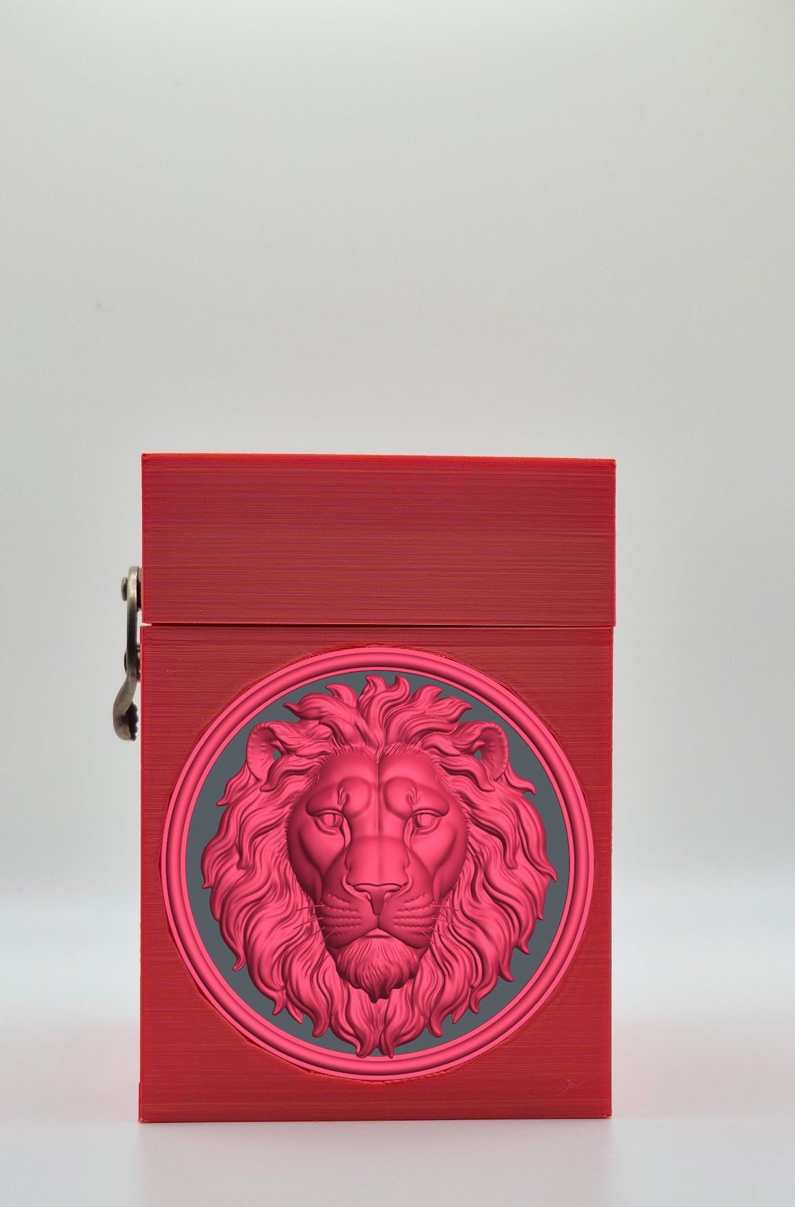 Lion Card Box — Red