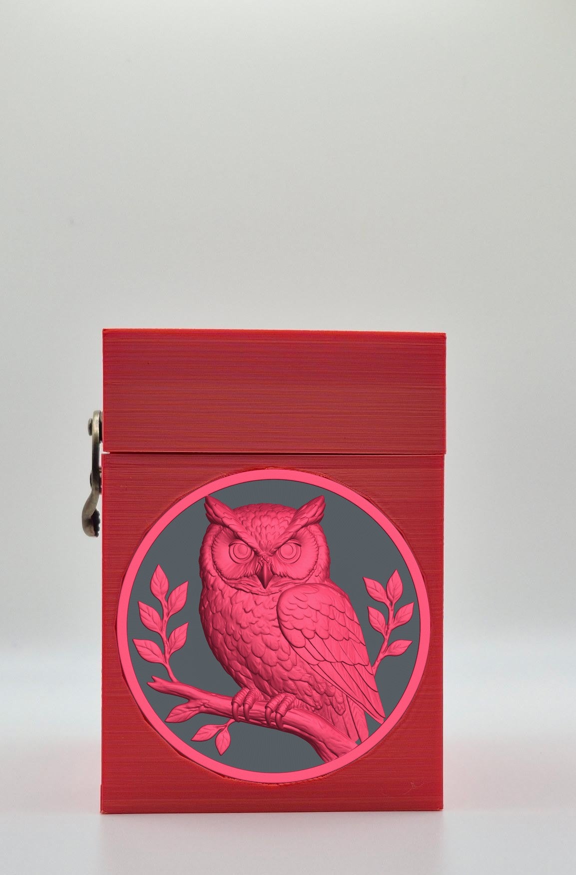 Owl Card Box — Red