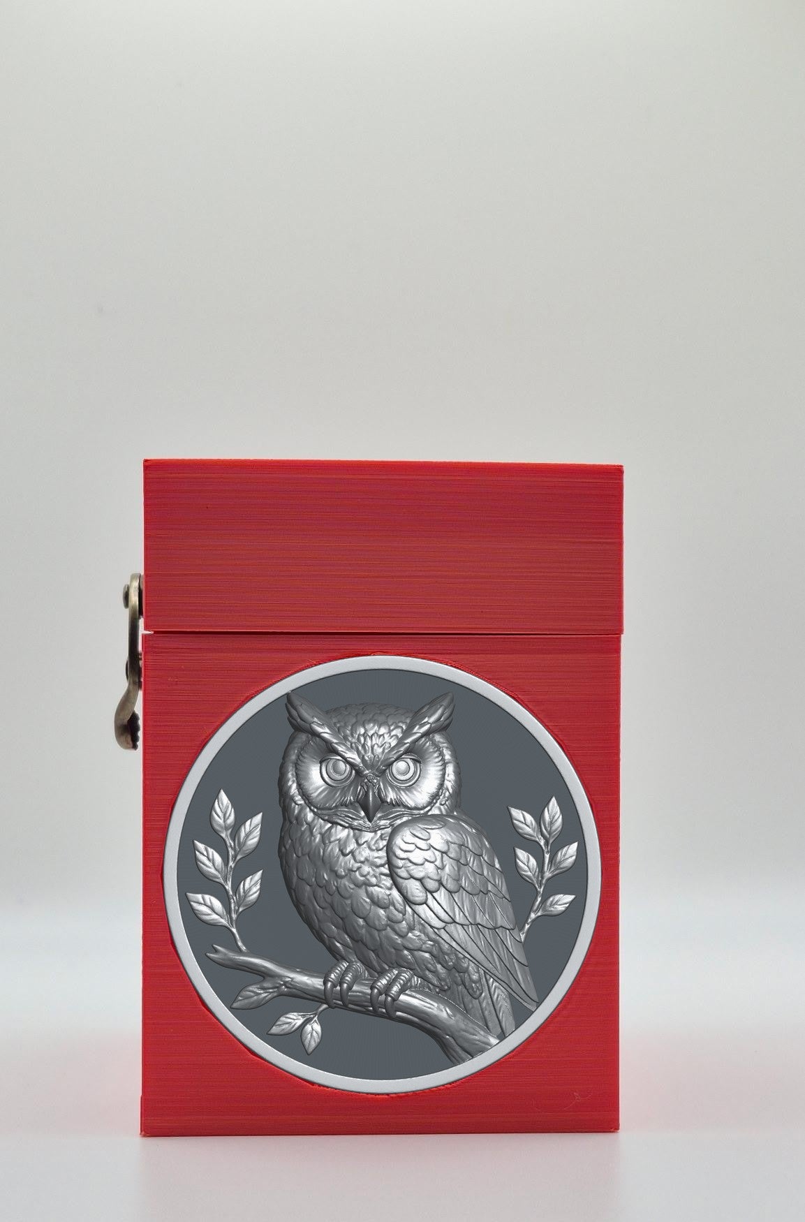 Owl Card Box — Red