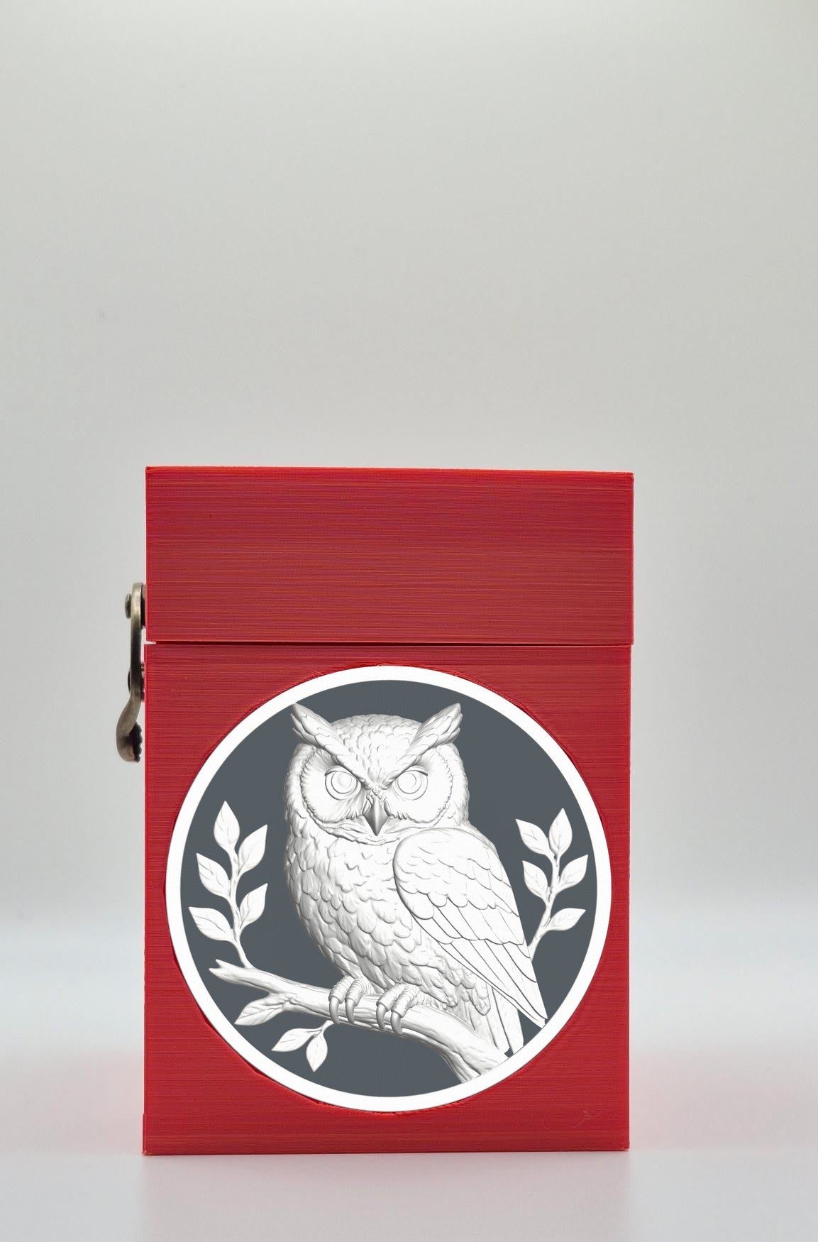 Owl Card Box — Red