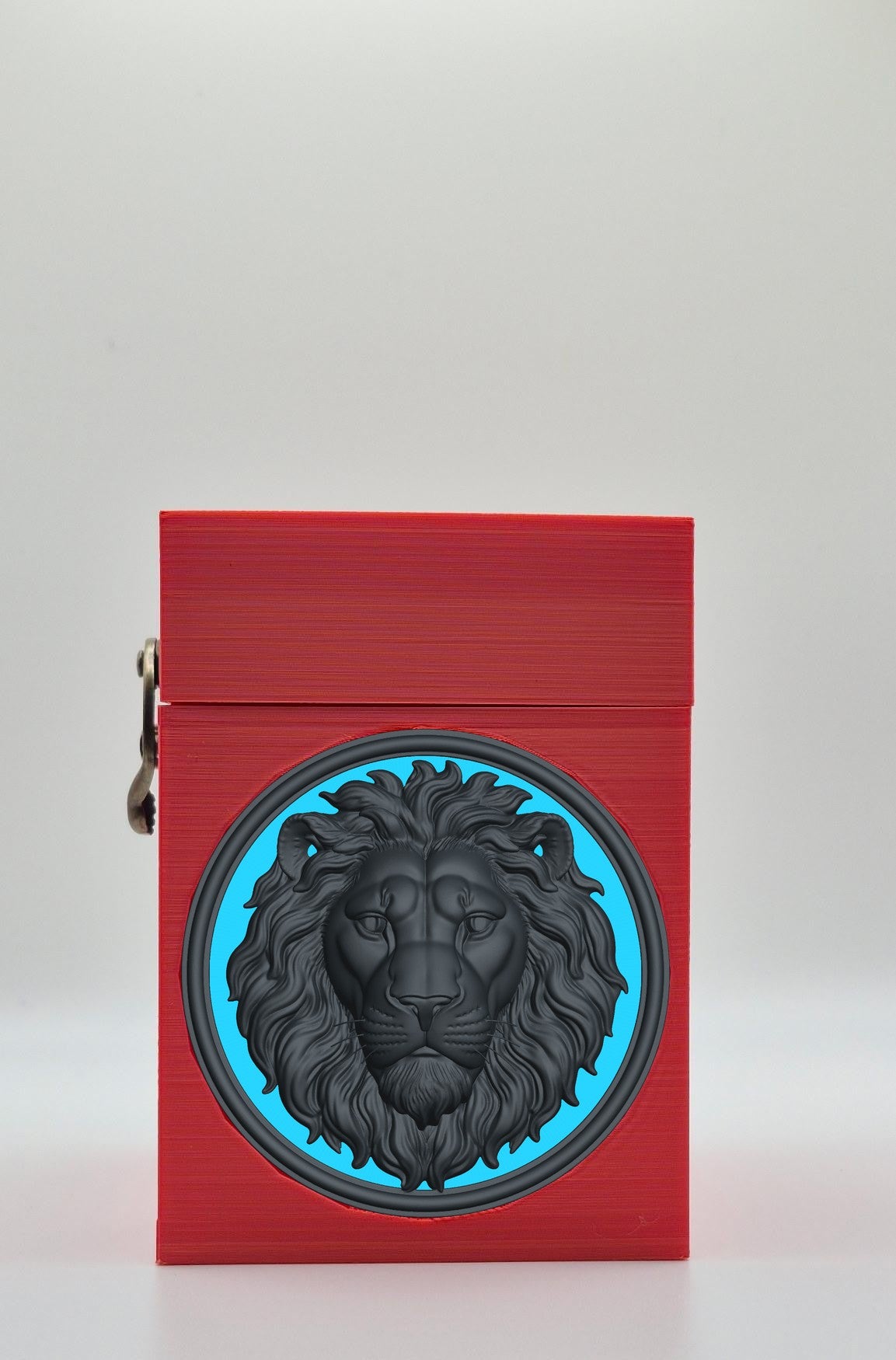 Lion Card Box — Red
