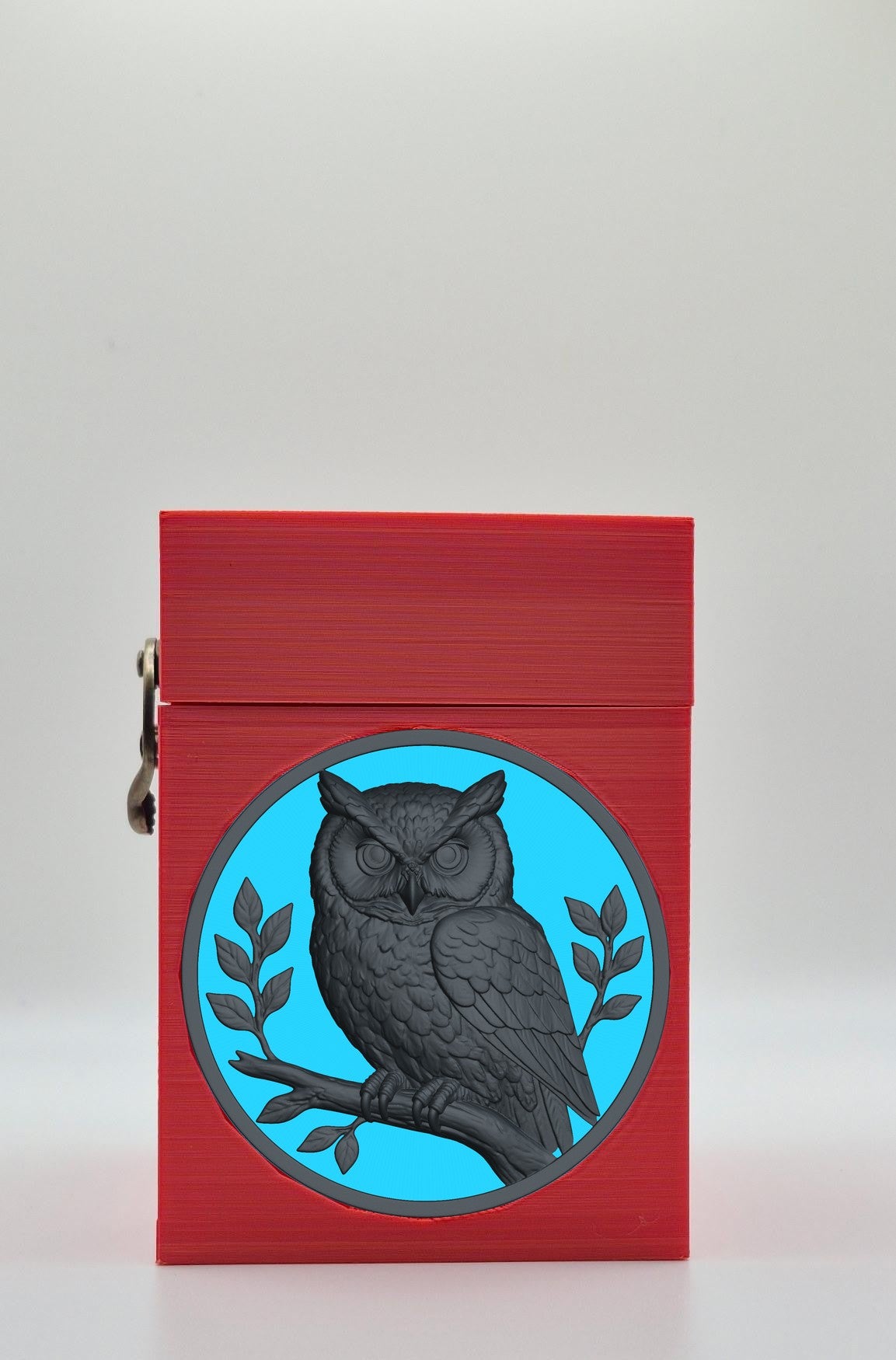 Owl Card Box — Red