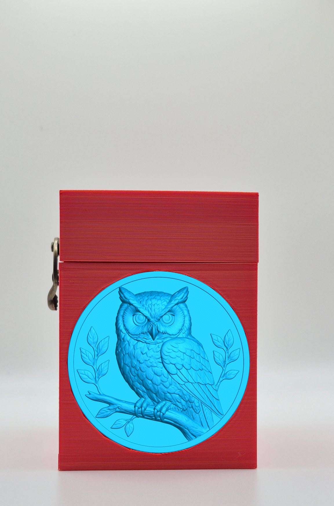 Owl Card Box — Red