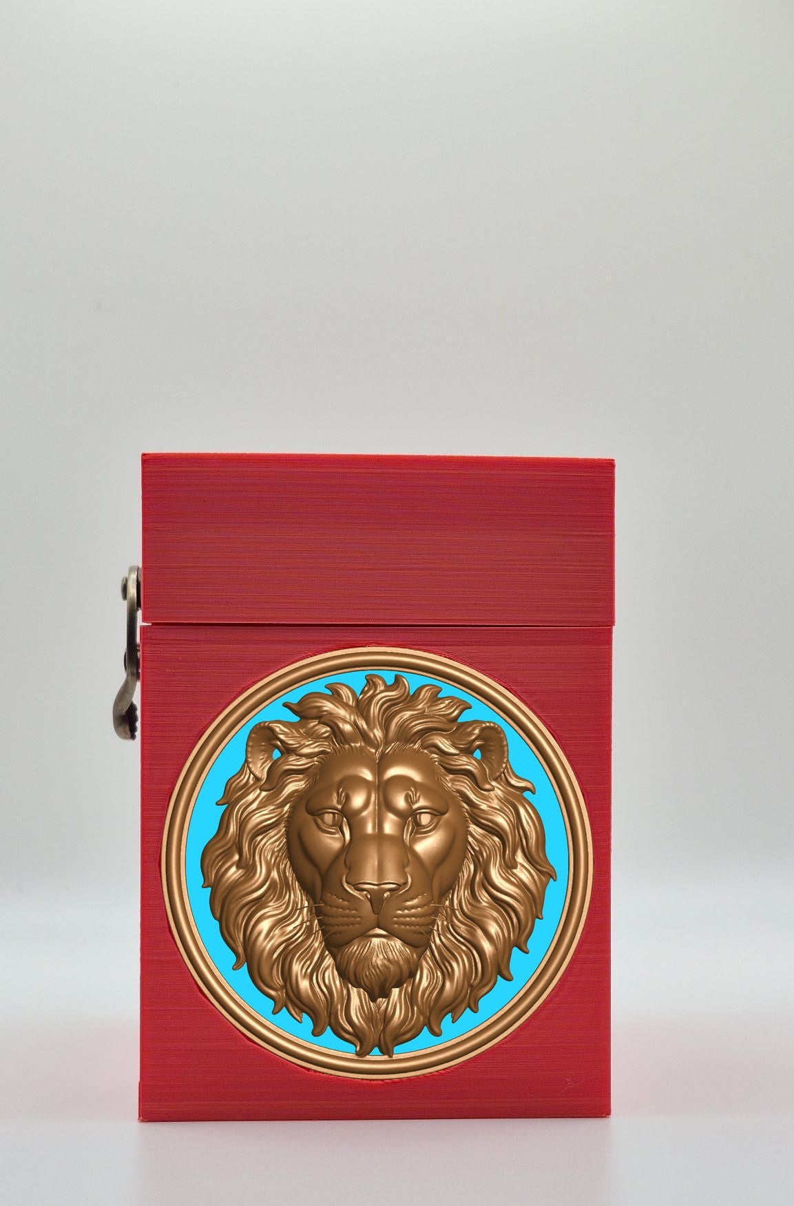 Lion Card Box — Red