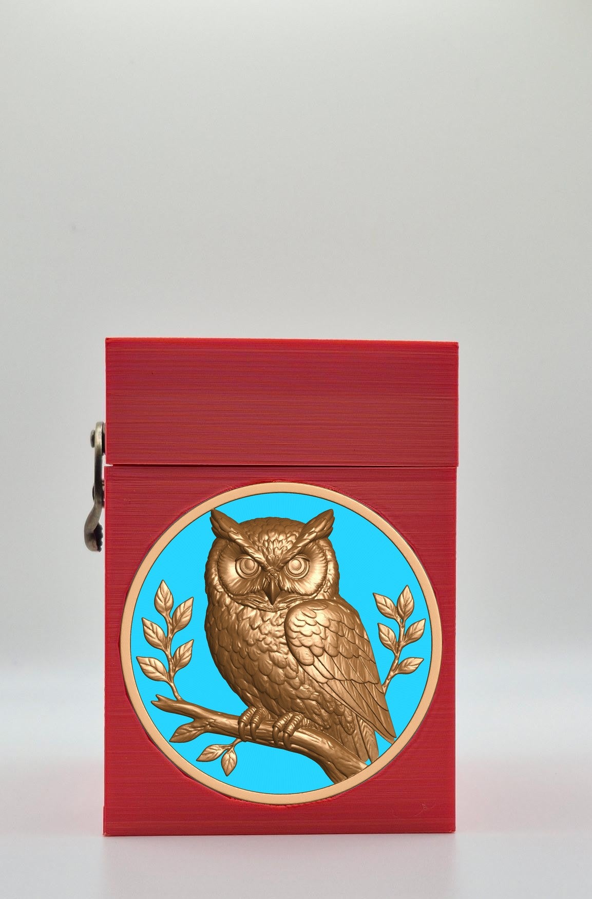 Owl Card Box — Red