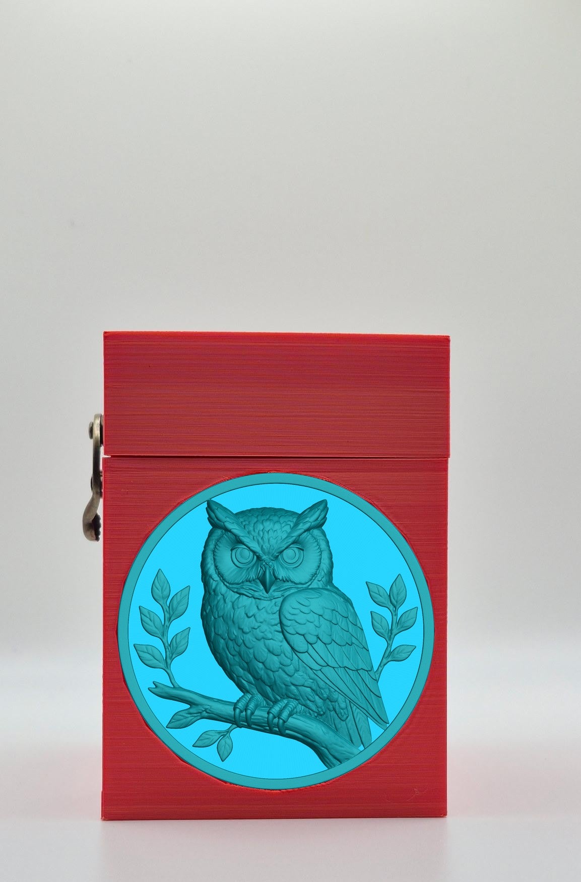 Owl Card Box — Red
