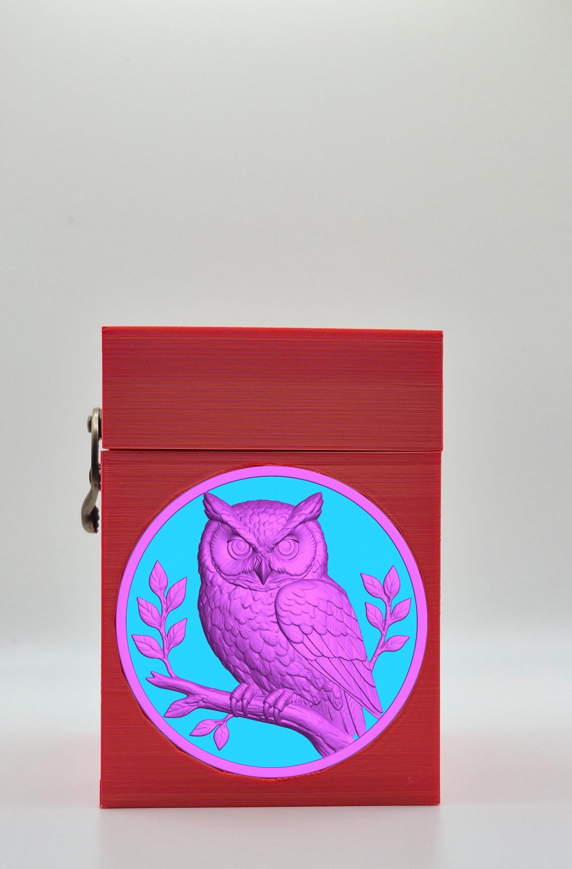 Owl Card Box — Red
