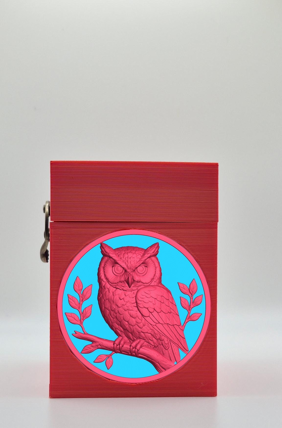 Owl Card Box — Red
