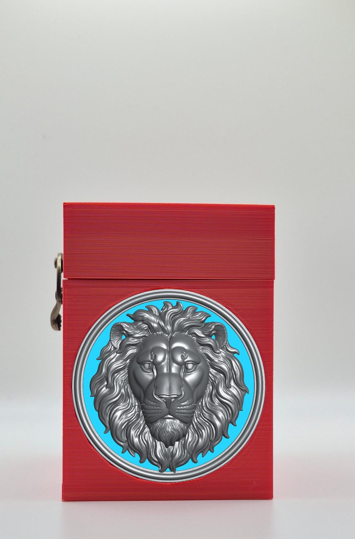 Lion Card Box — Red