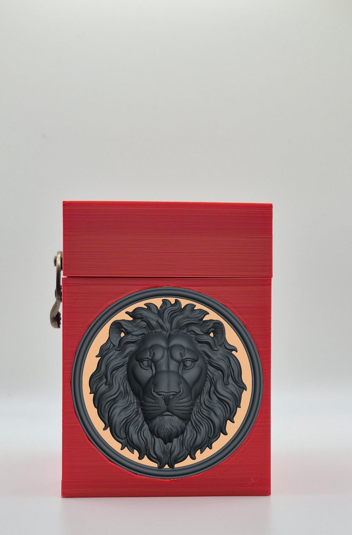 Lion Card Box — Red