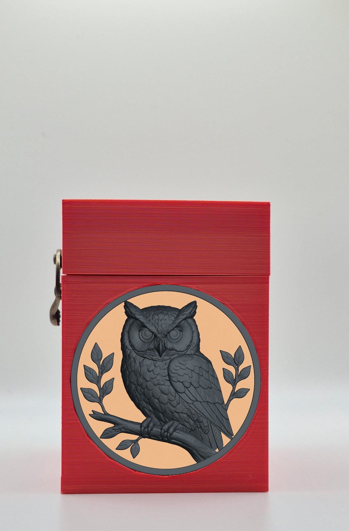 Owl Card Box — Red