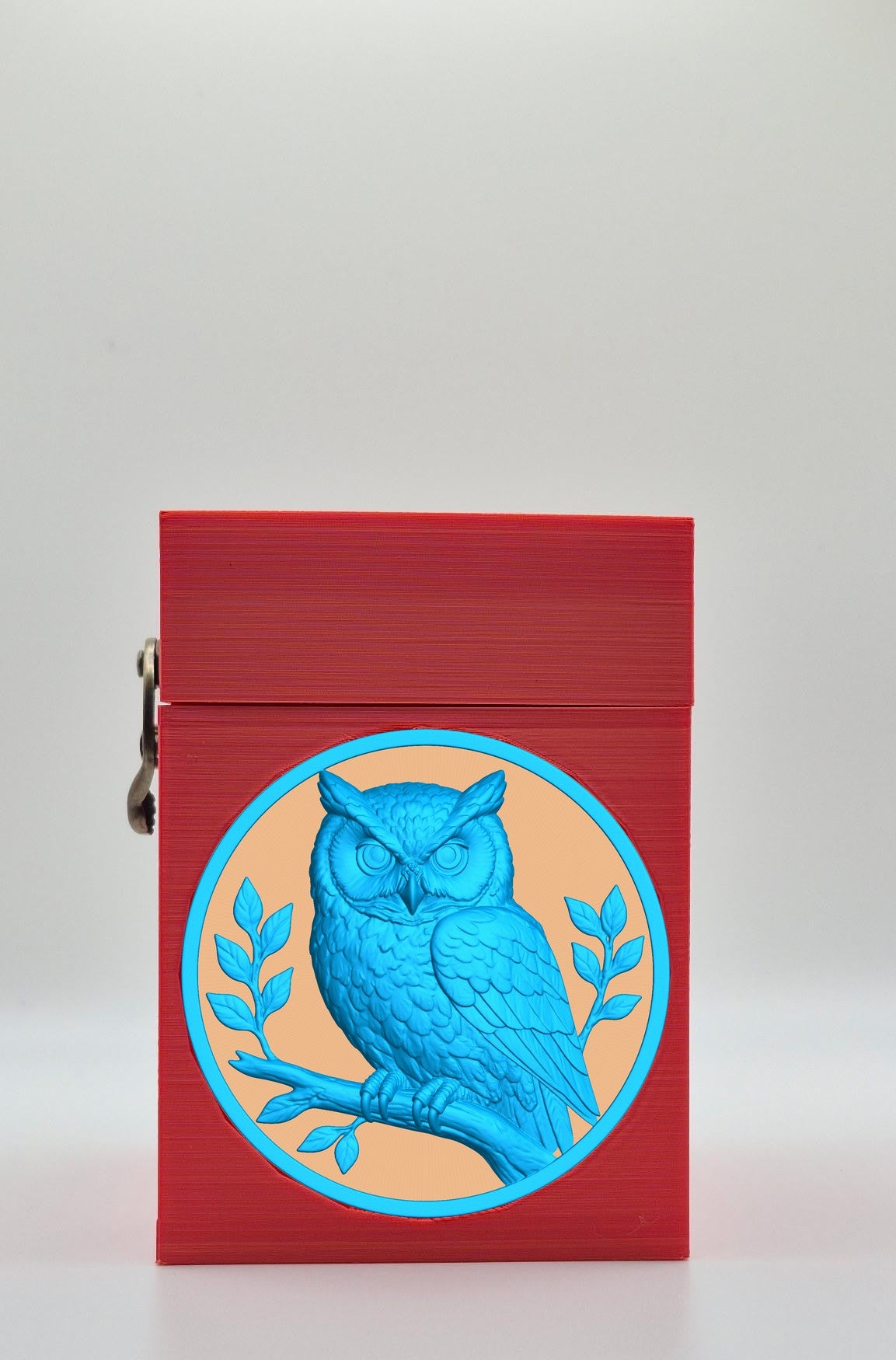 Owl Card Box — Red