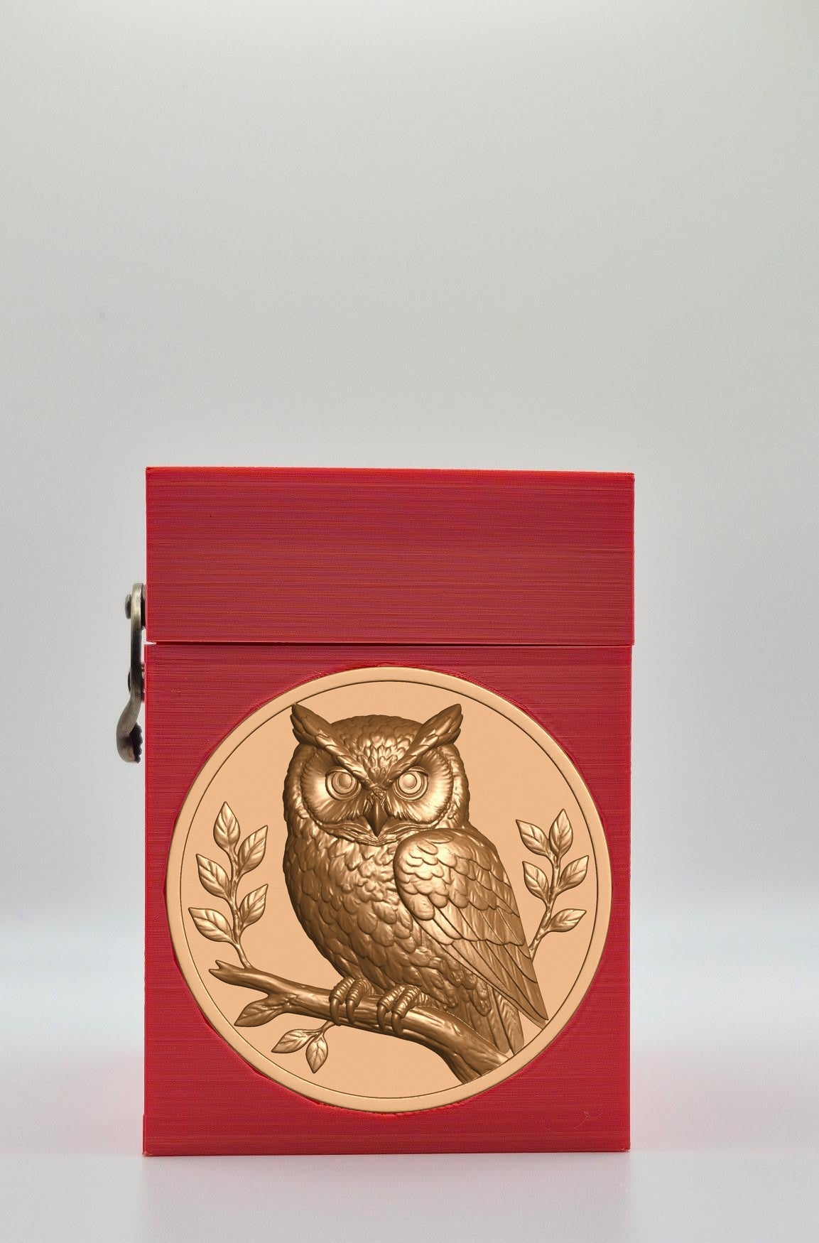 Owl Card Box — Red