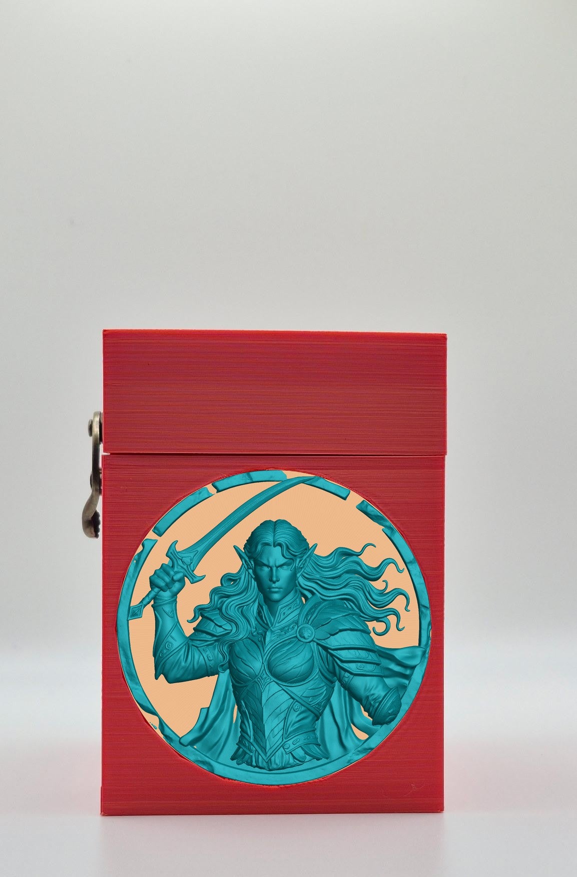 Elvish Warrior Card Box — Red