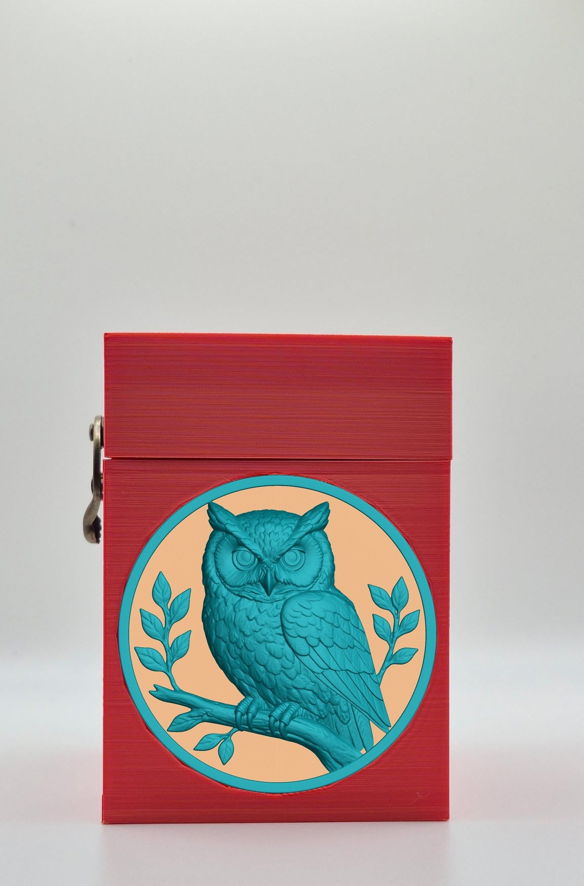Owl Card Box — Red