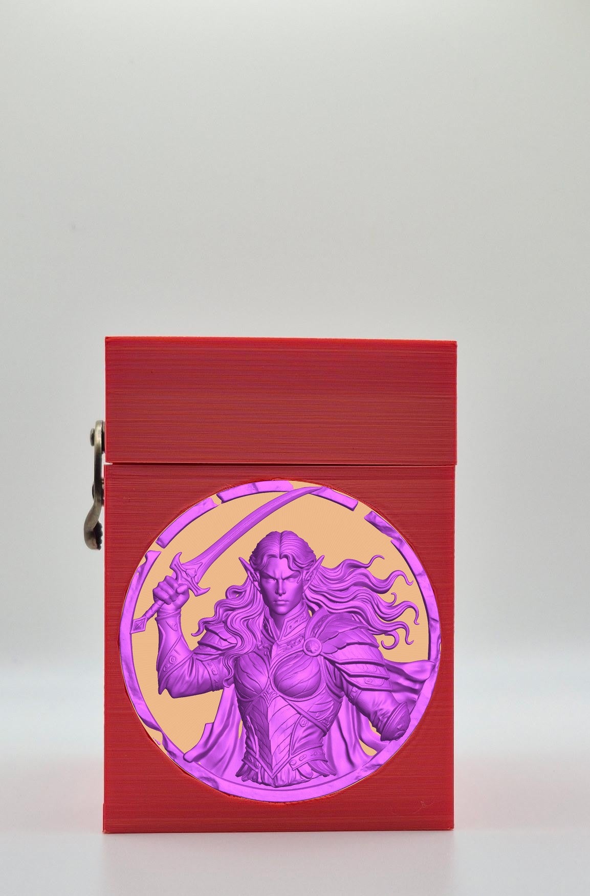 Elvish Warrior Card Box — Red