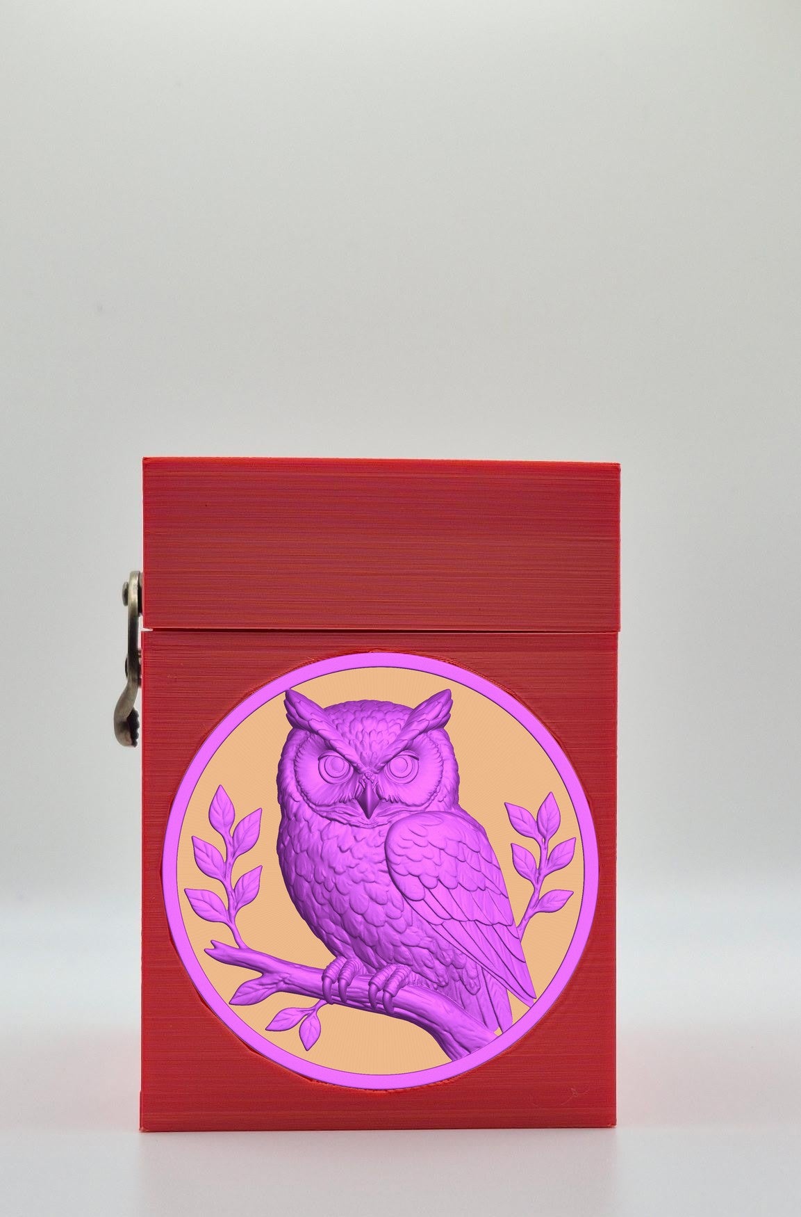 Owl Card Box — Red