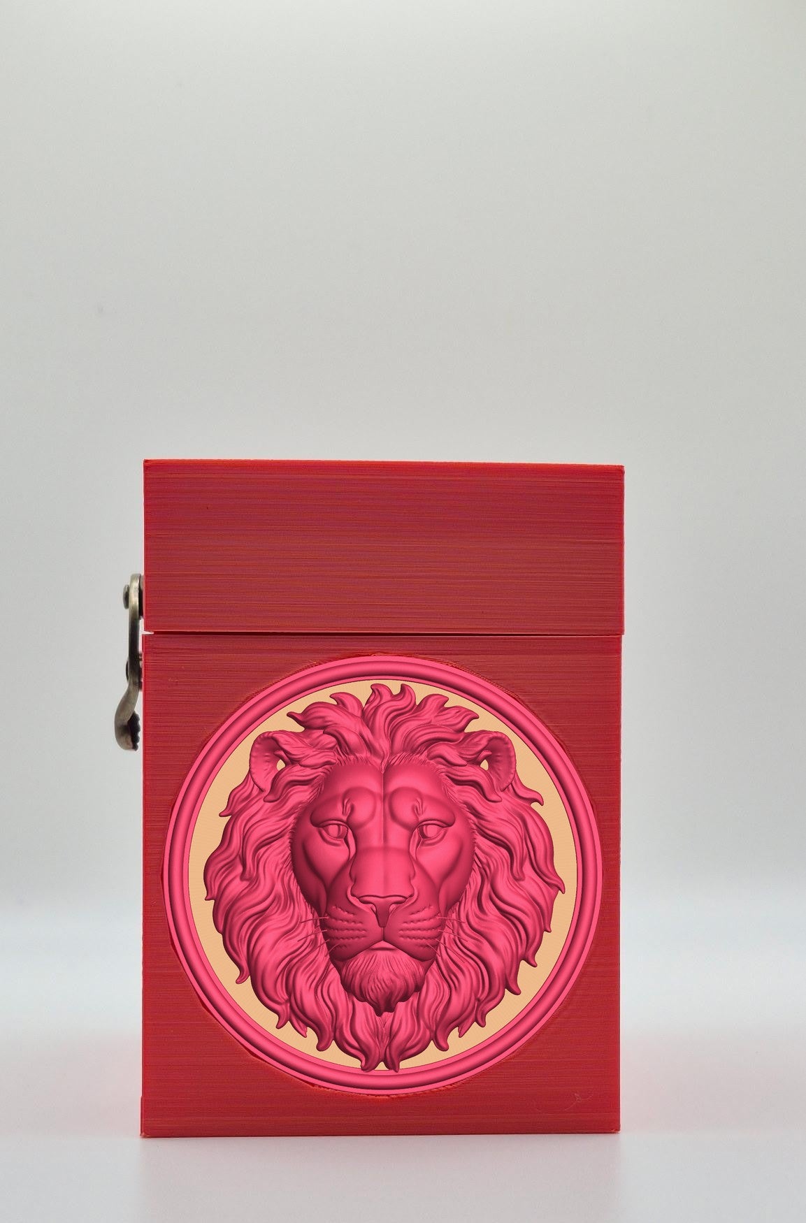Lion Card Box — Red