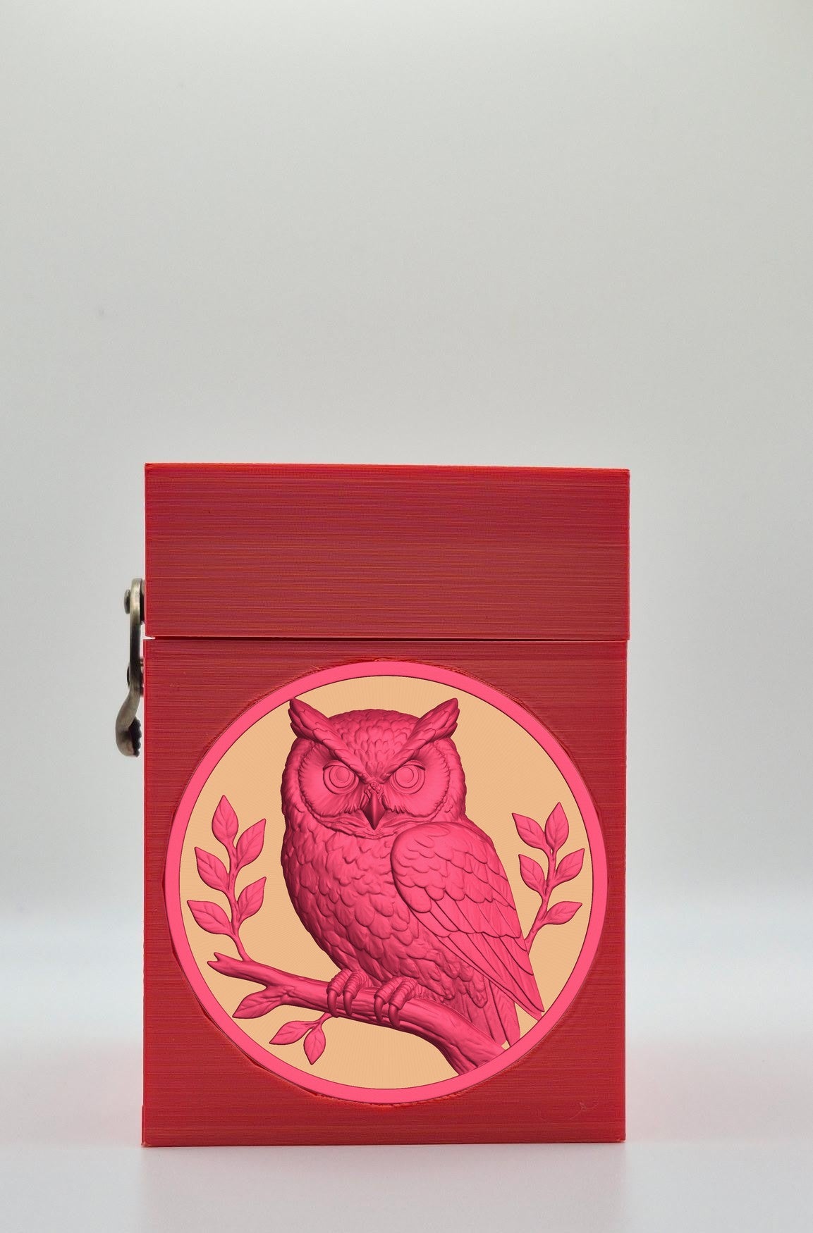 Owl Card Box — Red