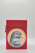 Eagle Card Box - Red Plain box with Gold background and Silver medallion