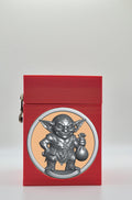 Greedy Goblin Card Box - Red Plain box with Gold background and Silver medallion