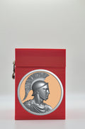 Spartan Card Box - Red Plain box with Gold background and Silver medallion