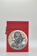Vampire Card Box - Red Plain box with Gold background and Silver medallion