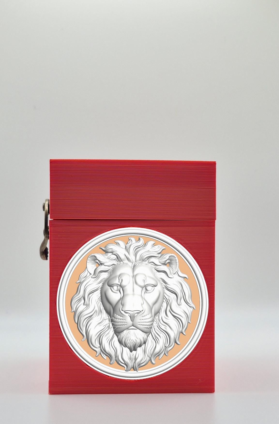 Lion Card Box — Red