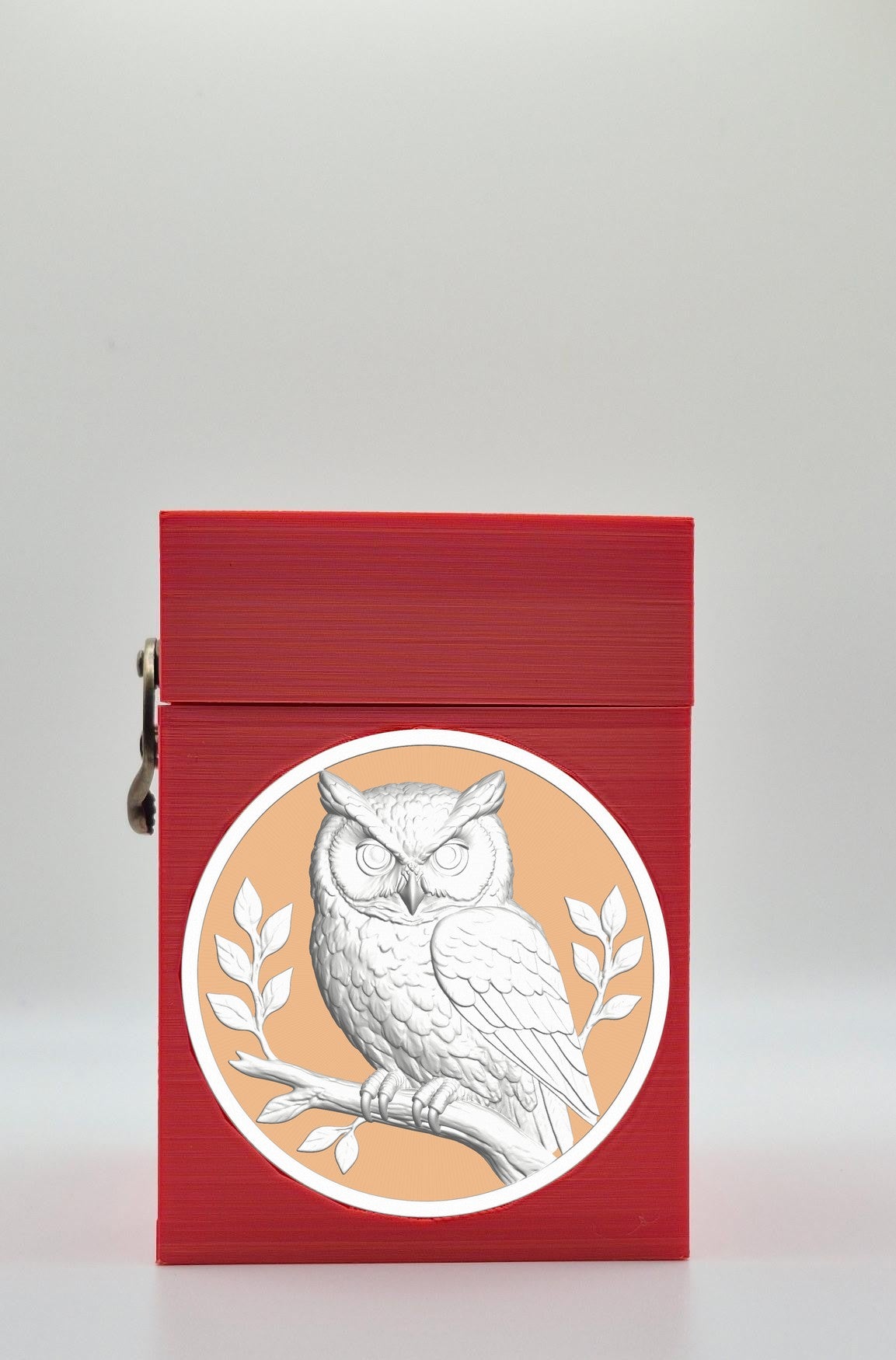 Owl Card Box — Red