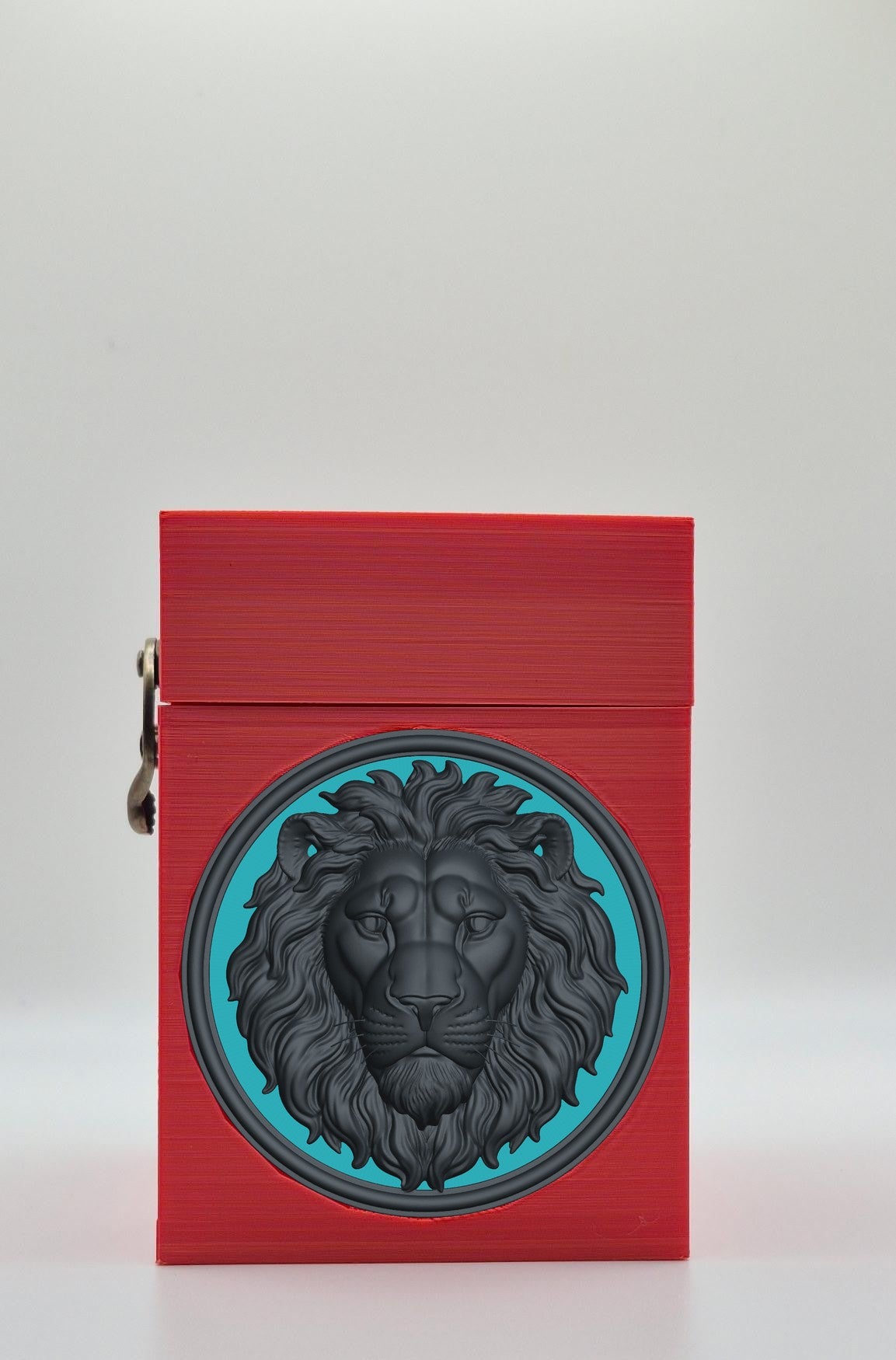 Lion Card Box — Red
