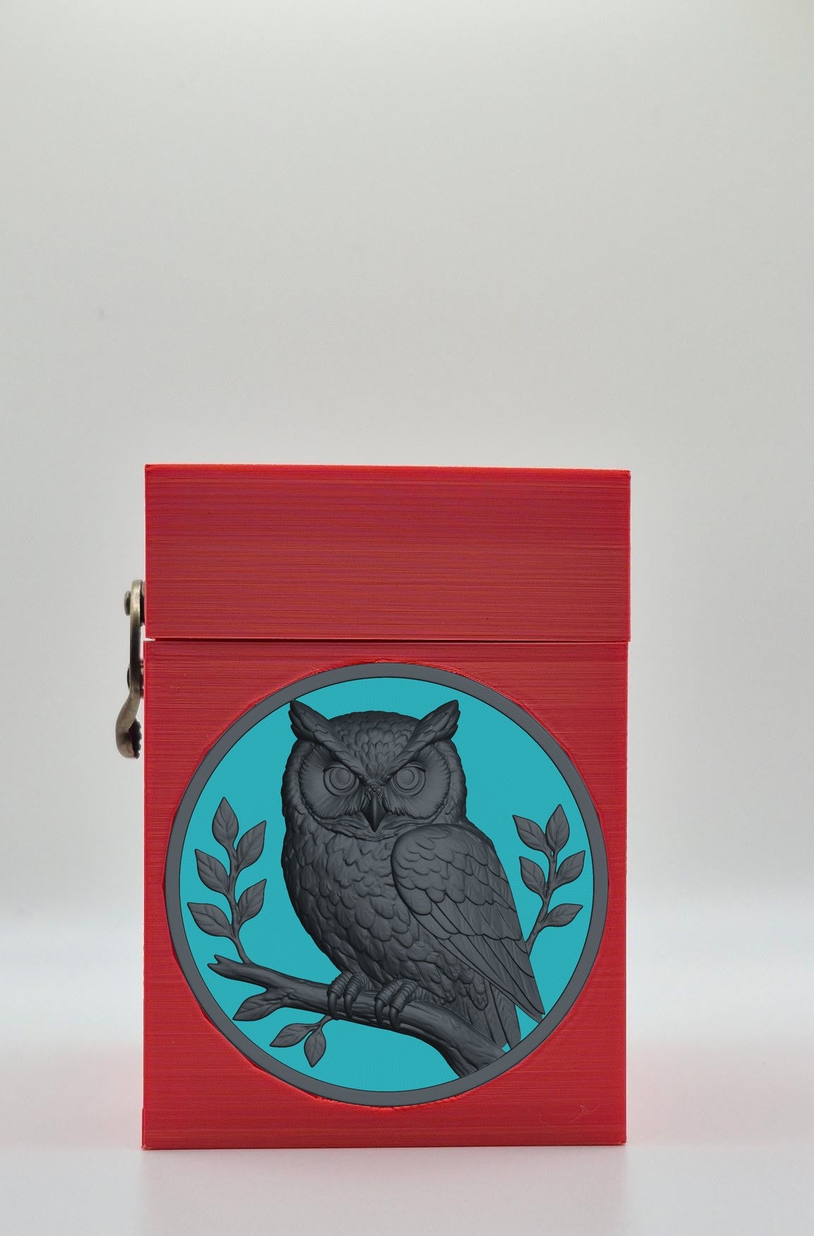Owl Card Box — Red