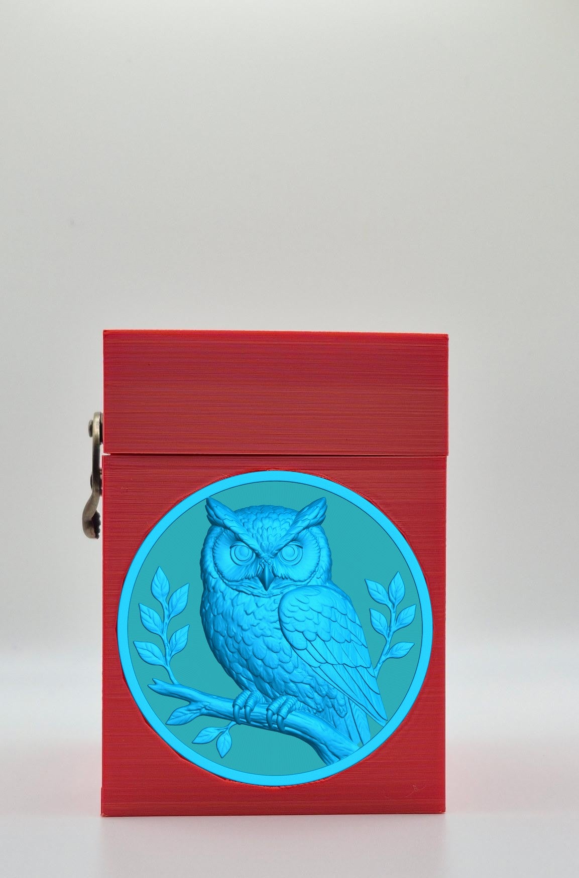 Owl Card Box — Red