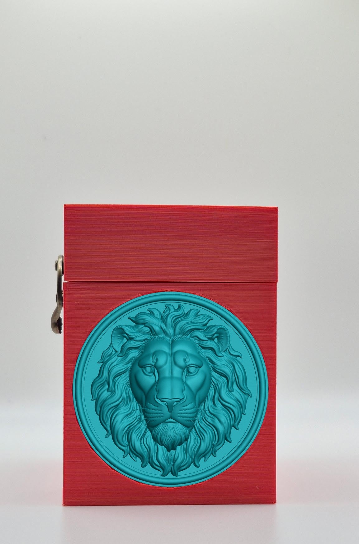 Lion Card Box — Red