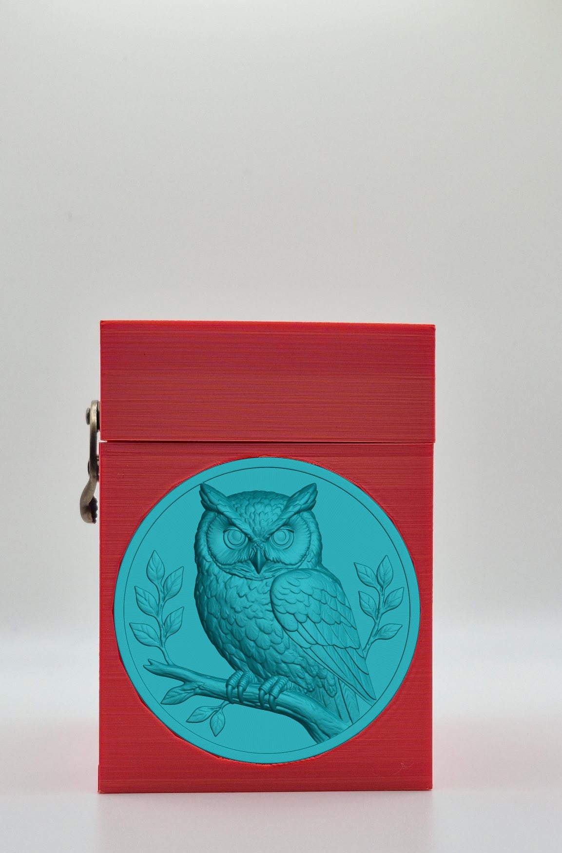 Owl Card Box — Red