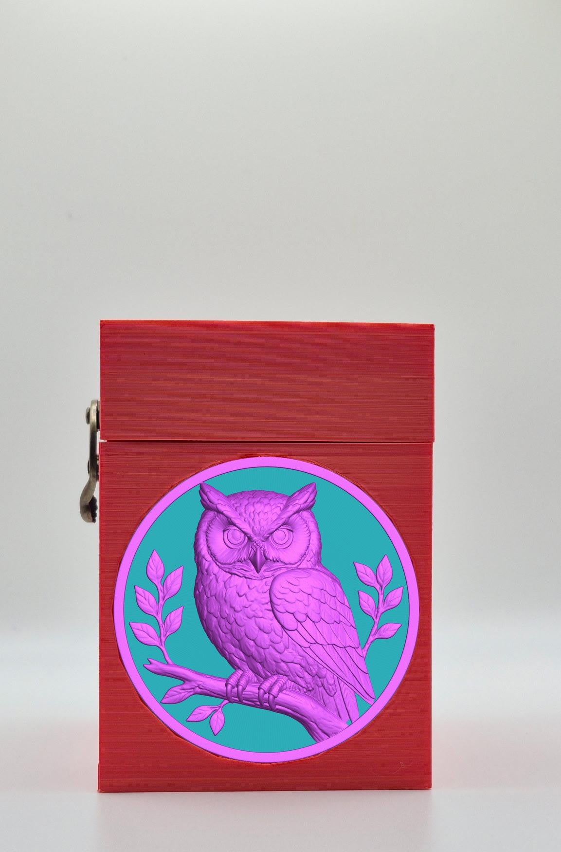 Owl Card Box — Red