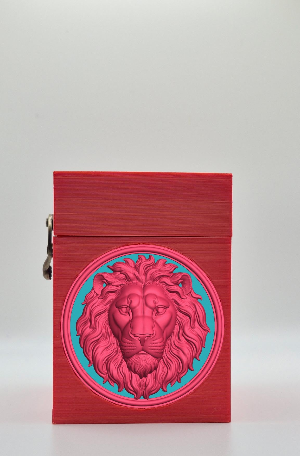 Lion Card Box — Red