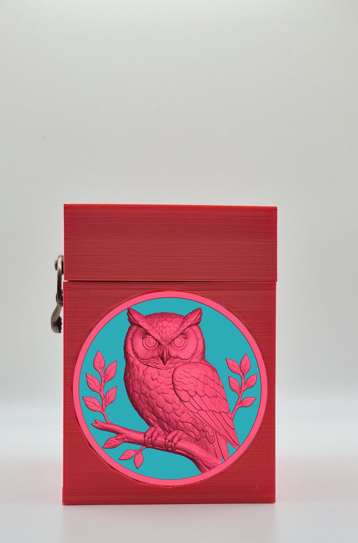 Owl Card Box — Red