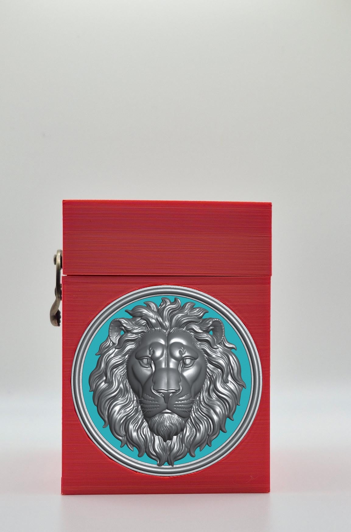 Lion Card Box — Red
