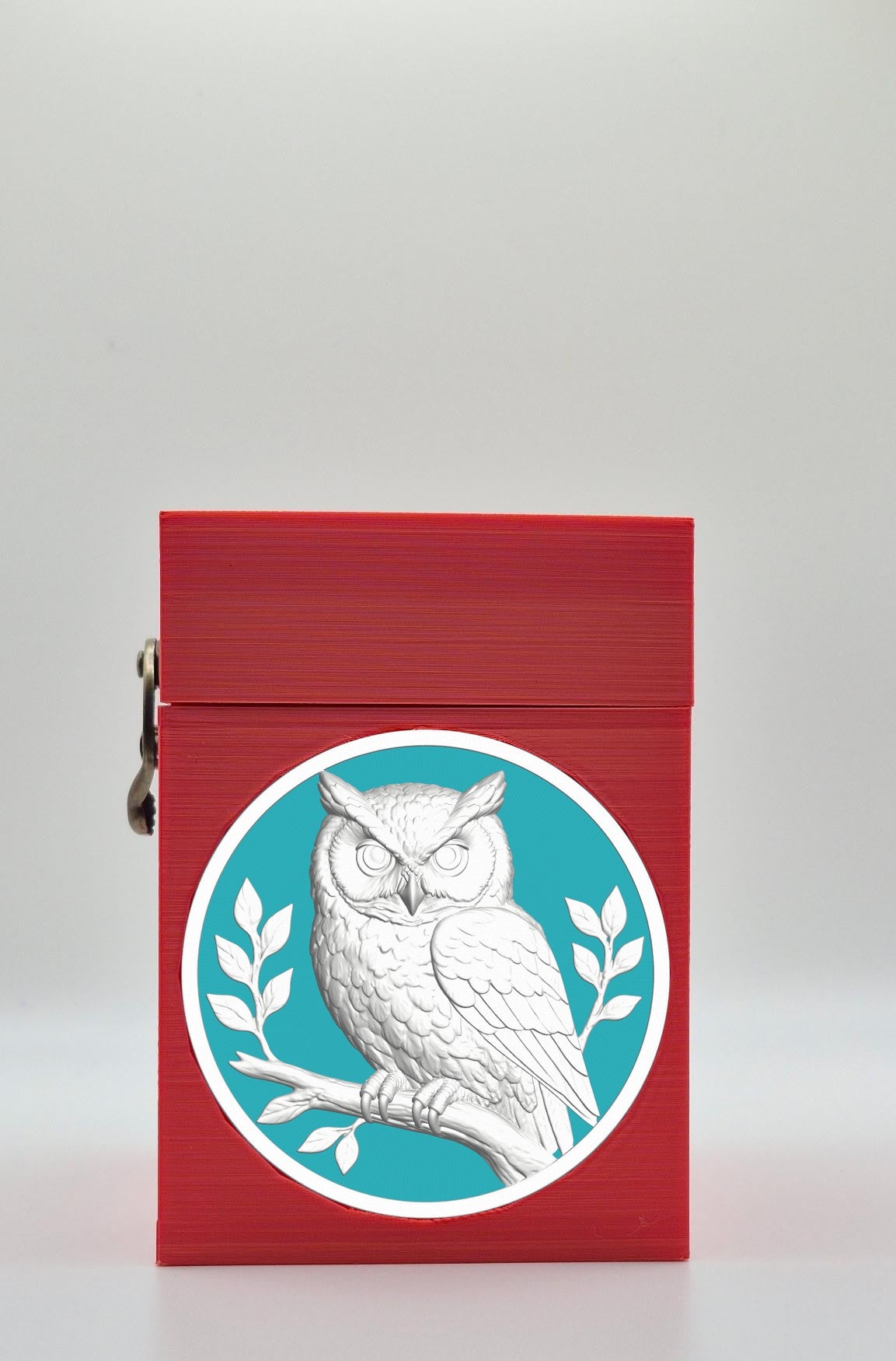 Owl Card Box — Red